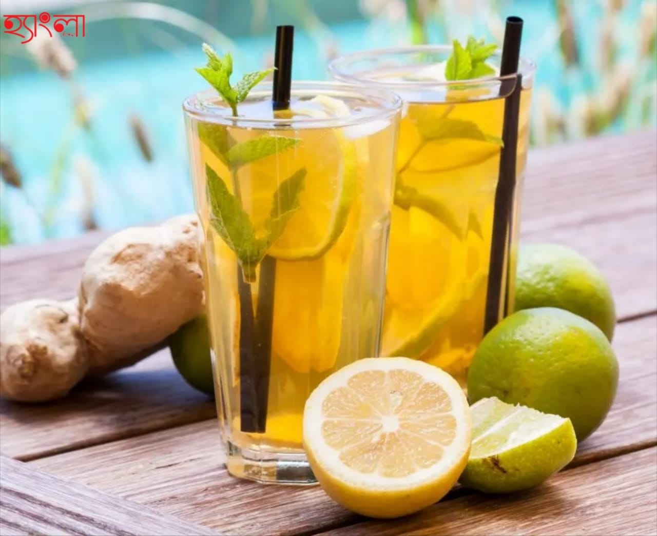 সাইট্রাস জিঞ্জার আইসড টি