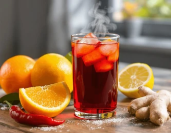 সাইট্রাস জিঞ্জার আইসড টি